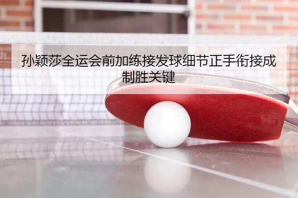 孙颖莎全运会前加练接发球细节正手衔接成制胜关键